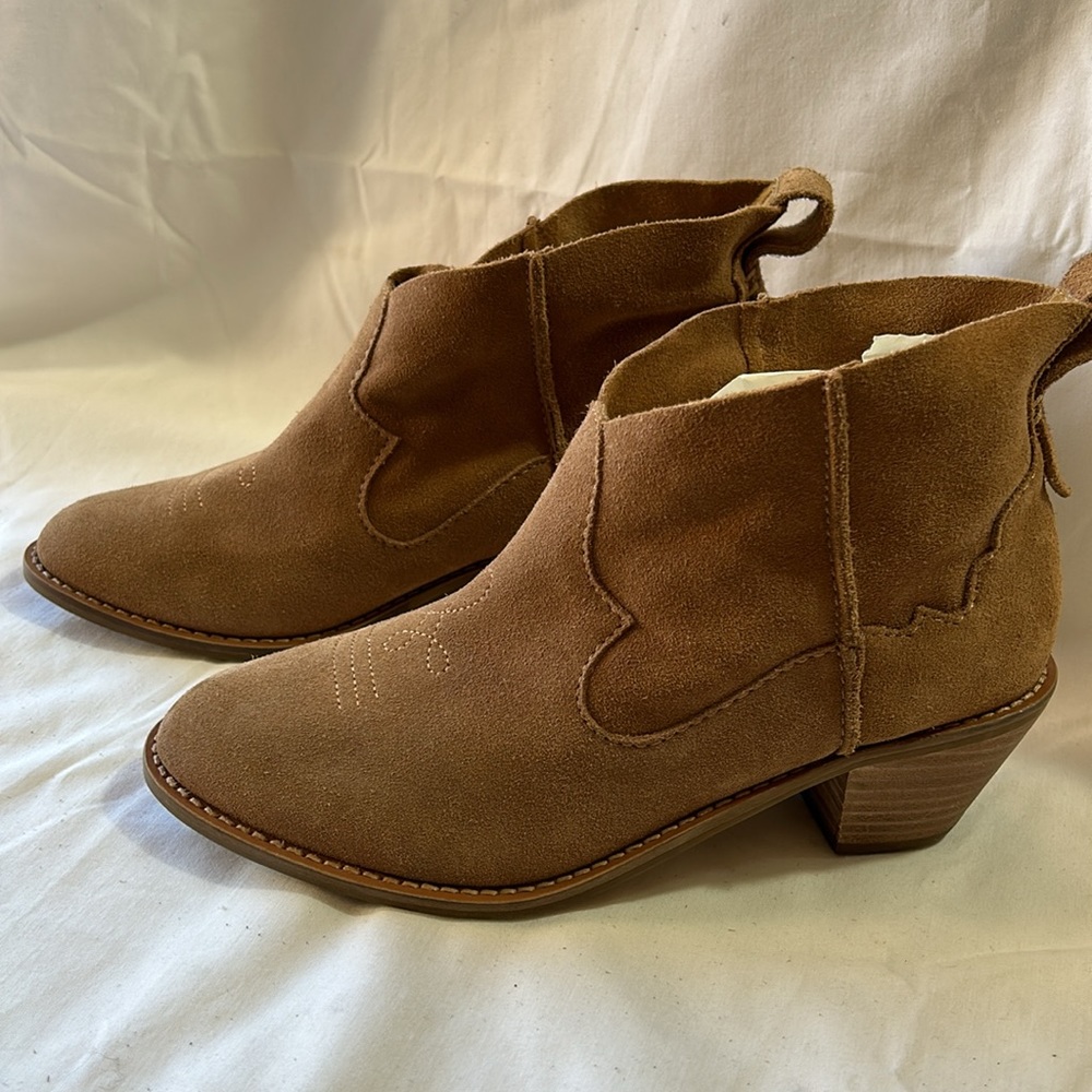 Kelsi Dagger Brooklyn Mocha Kamper Western Ankle Bootie-Size 7 NWOB